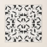 Hübsch Pierrette Scarf Schal<br><div class="desc">Scarf mit Tintenzeichnungen einer flauschigen Tuxedokatze, und einem frechen Schnupfen.</div>