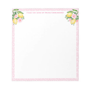 Hübsch Pink Amalfi Lemons   vom Schreibtisch Notizblock