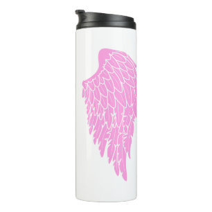 Hübsch Pink Angel Wings Personalisiert Thermosbecher