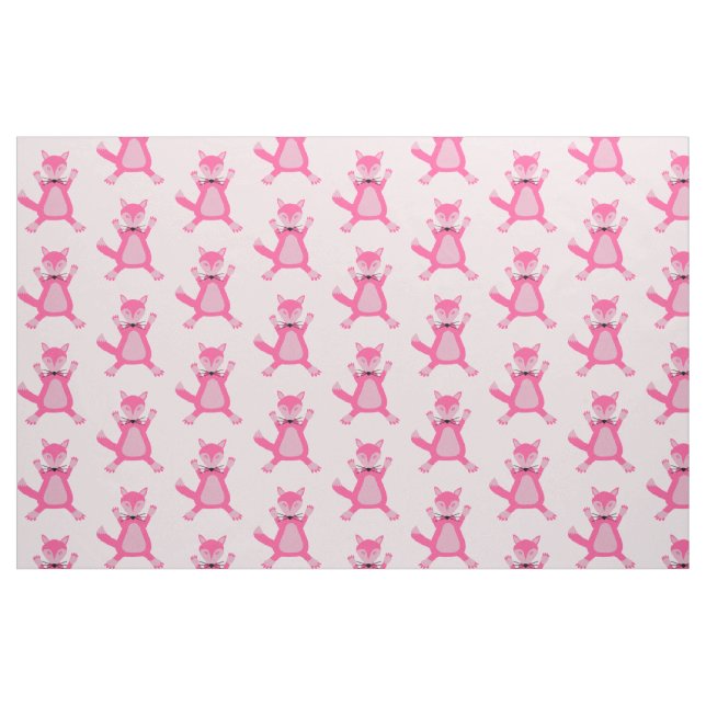 Hübsch Pink Baby Fox Gemustert Stoff (Fat Quarter (45,7 x 55,9 cm))