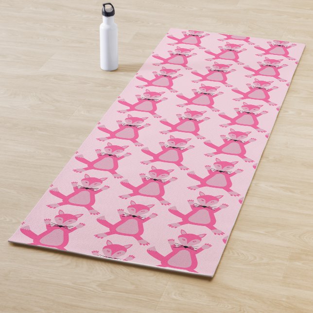 Hübsch Pink Baby Fox Gemustert Yogamatte (Beispiel)