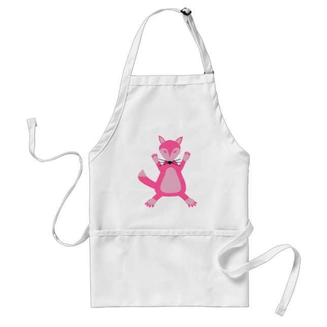 Hübsch Pink Baby Fox Schürze (Vorne)