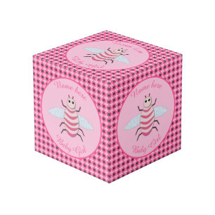 Hübsch Pink Baby Girl Bee Custom Würfel