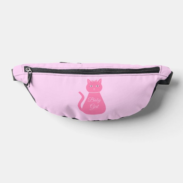 Hübsch Pink Baby Girl Cat Custom Bauchtasche (Ablage )