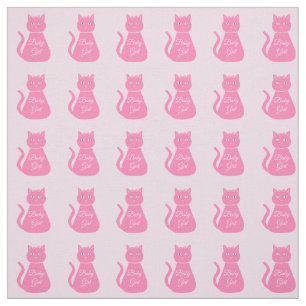 Hübsch Pink Baby Girl Cat Custom Stoff