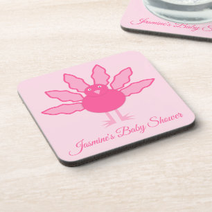 Hübsch Pink Baby Girl Erntedank Türkei Getränkeuntersetzer