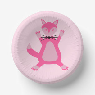 Hübsch Pink Baby Girl Fox Babydusche Pappteller