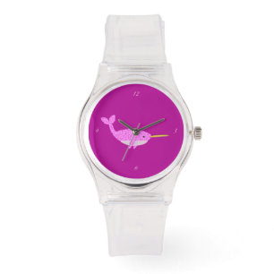 Hübsch Pink Baby Girl Narwhal Armbanduhr
