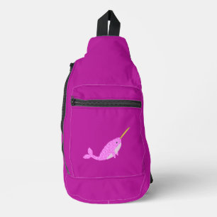 Hübsch Pink Baby Girl Narwhal Crossbody Bag