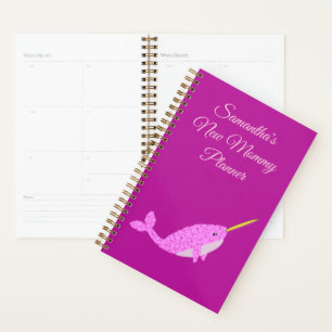 Hübsch Pink Baby Girl Narwhal Custom Junge Mutter Planer