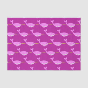Hübsch Pink Baby Girl Narwhal Gemustert Seidenpapier