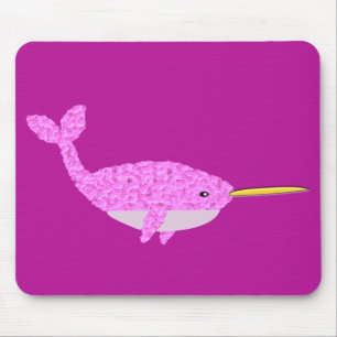 Hübsch Pink Baby Girl Narwhal Mousepad
