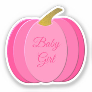 Hübsch Pink Baby Girl Pumpkin Custom Aufkleber