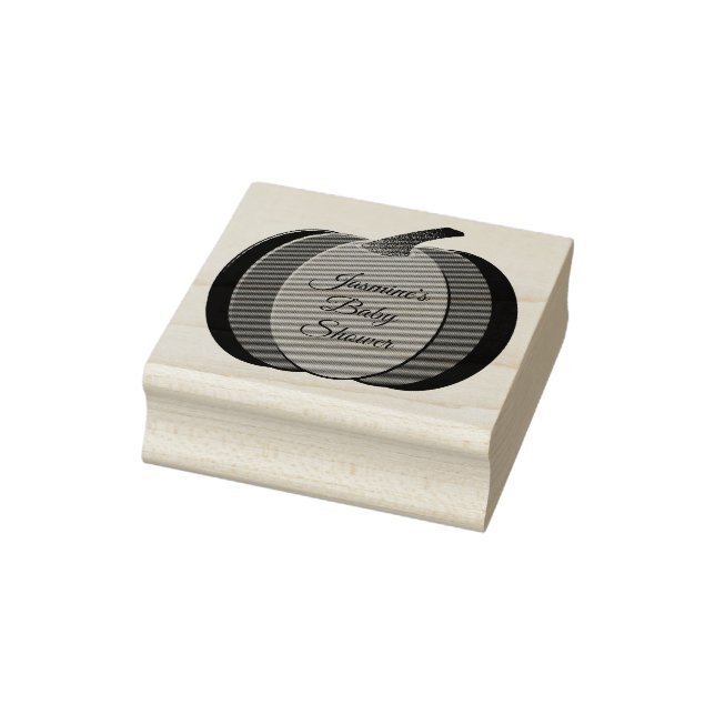 Hübsch Pink Baby Girl Pumpkin Custom Baby Dusche Gummistempel (Stempel)