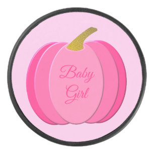 Hübsch Pink Baby Girl Pumpkin Custom Eishockey Puck