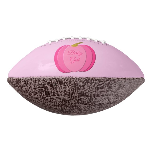 Hübsch Pink Baby Girl Pumpkin Custom Football (Gedreht 270)