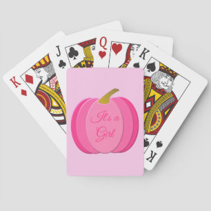 Hübsch Pink Baby Girl Pumpkin Custom Spielkarten