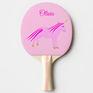 Hübsch Pink Baby Girl Unicorn Custom Tischtennis Schläger