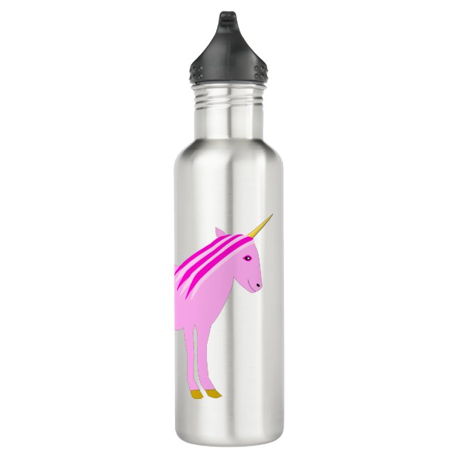 Hübsch Pink Baby Girl Unicorn Edelstahlflasche (Rechts)