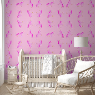 Hübsch Pink Baby Girl Unicorn Gemustert Tapete