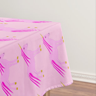 Hübsch Pink Baby Girl Unicorn Gemustert Tischdecke