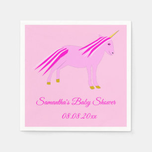 Hübsch Pink Baby Girl Unicorn Kinderdusche nach Ma Serviette