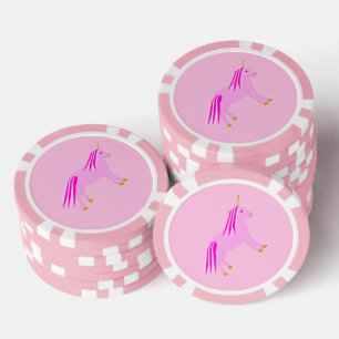 Hübsch Pink Baby Girl Unicorn Pokerchips