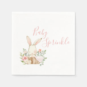 Hübsch Pink Baby Sprinkle Bunny Baby Dusche Serviette