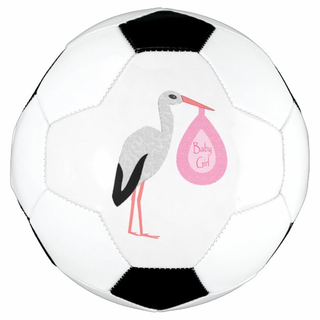 Hübsch Pink Baby Storch Fußball (Vorderseite)