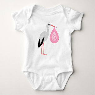 Hübsch Pink Baby Storch Strampler