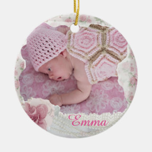 Hübsch Pink Bläserweihnachtsdekoration Keepake Keramik Ornament