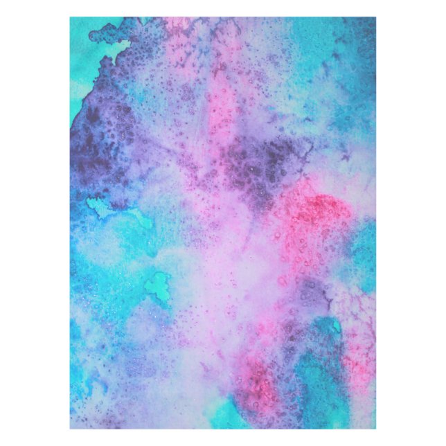 Hübsch Pink Blau Lila Salatfarben Kunst, Dichtung  Tischdecke (Vorderseite)