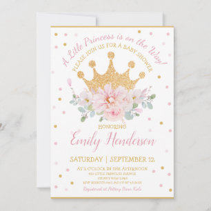 Hübsch Pink Bléal Royal Crocess Birthday I Einladung