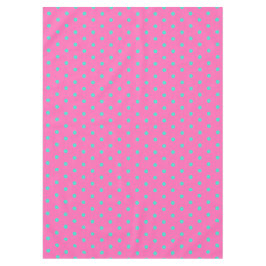 Hübsch Pink Blue Polka Dots Tischdecke