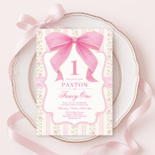 Hübsch Pink Bow Extravagant 1 Liebe Shack 1. Gebur Einladung