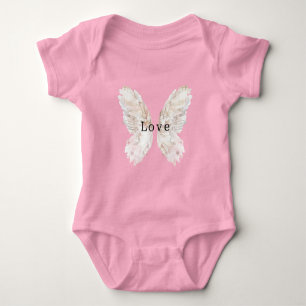 Hübsch Pink Butterfly Flügel Baby Strampler