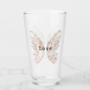Hübsch Pink Butterfly Flügel Glas