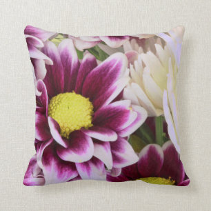 Hübsch Pink Dahlia Bouquet Kissen