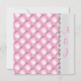 HÜBSCH PINK DIAMOND WEDING INVITATION EINLADUNG