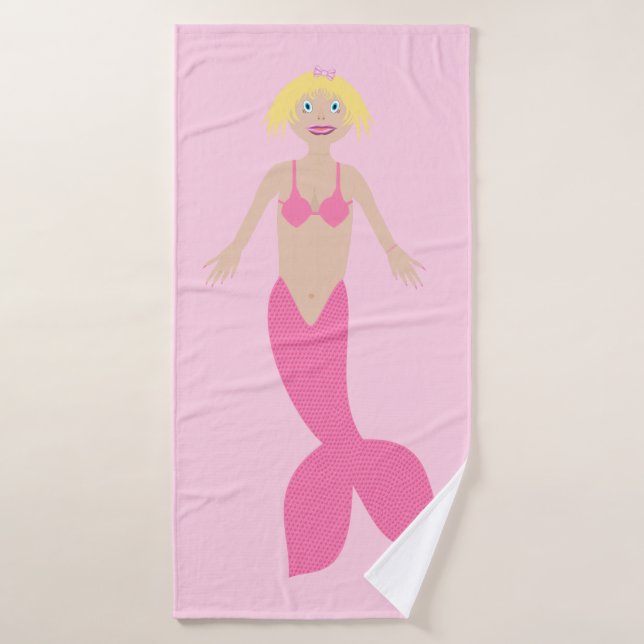 Hübsch Pink Fantasy Mermaid Badehandtuch (Badehandtuch)
