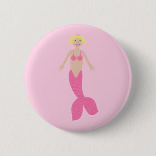 Hübsch Pink Fantasy Mermaid Button