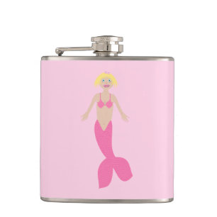 Hübsch Pink Fantasy Mermaid Flachmann