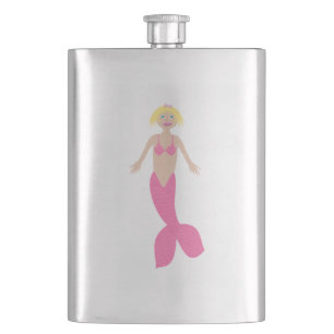 Hübsch Pink Fantasy Mermaid Flachmann