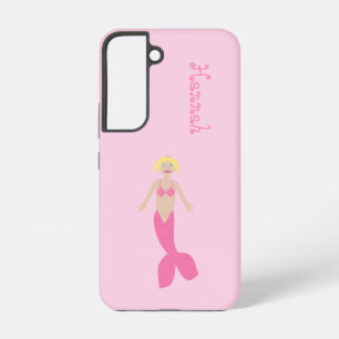 Hübsch Pink Fantasy Mermaid Individuelle Name Samsung Galaxy Hülle