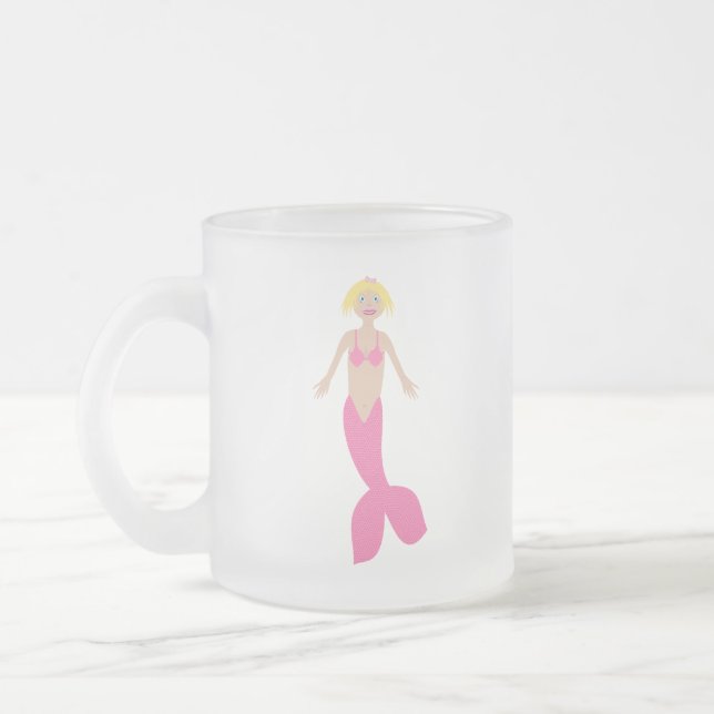 Hübsch Pink Fantasy Mermaid Mattglastasse (Links)
