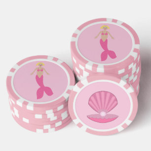 Hübsch Pink Fantasy Mermaid Pokerchips