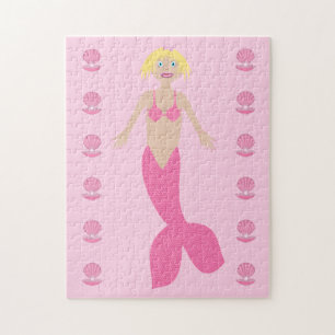 Hübsch Pink Fantasy Mermaid Puzzle