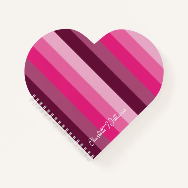 HÜBSCH PINK FARBPALETTE PALETTE PALETTE PALE STRIP NOTIZBUCH (Vorderseite)