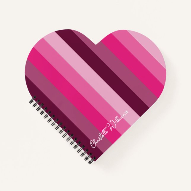 HÜBSCH PINK FARBPALETTE PALETTE PALETTE PALE STRIP NOTIZBUCH (Vorderseite)