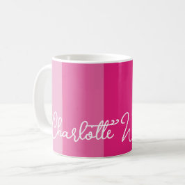 HÜBSCH PINK FARBPALETTE VERTIKALER STRIPPENPATTER KAFFEETASSE